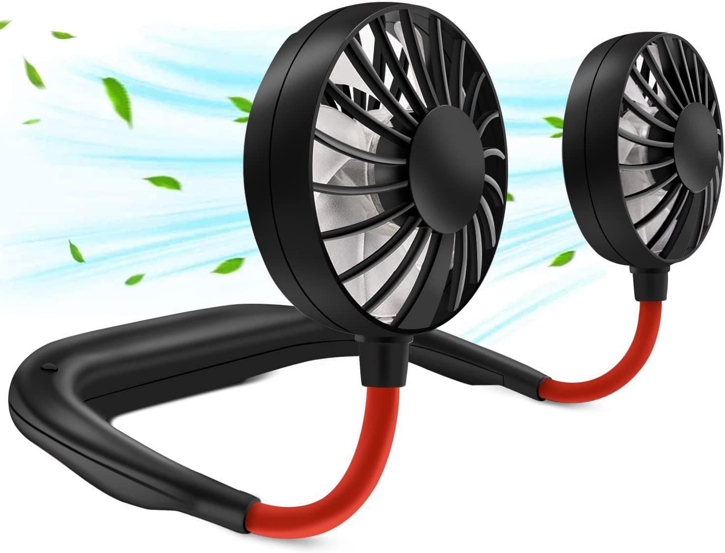Portable Neck Fans – Rechargeable Neckband Fan for Personal Use – 3 Speed Adjustable, USB Powered – Ideal for Cooking, Cleaning, Hot Flushes, Traveling, and Office Use – Multicolor Design