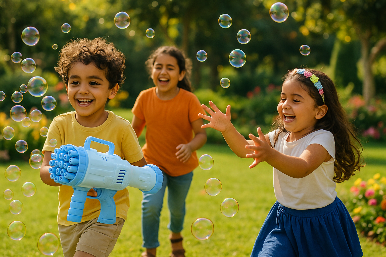 صورة lifestyle لمسدس الفقاعات